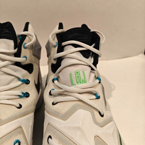 Nike LeBron 13 Command Force 807219-100 2016 Men’s Size 13 White Green Shoes - Picture 8 of 16